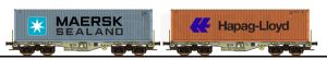 Containertragwagen, H0, Sgmmn - PULLMAN ESU 36604 Spur H0